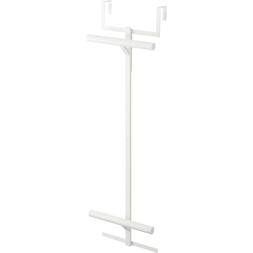 image:imageYAMAZAKI Home Tower Backpack Over The Door Hanger for Closet Or Bedroom TwoTiered Bookbag Metal Storage Rack Easy Installation SteelWhite