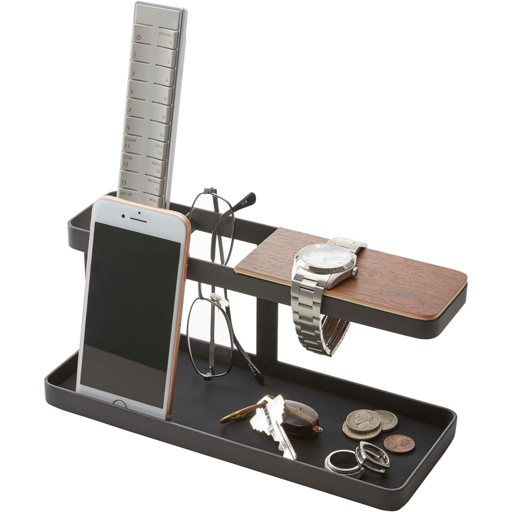 image:imageYAMAZAKI Home Tower Desk Bar Wood amp Steel Organizer SteelBlack