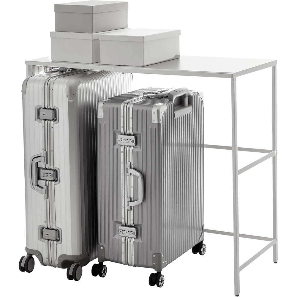 image:imageYAMAZAKI Home Tower Expandable Over Suitcase Shelf Closet Luggage Organization Clothes Hanger Metal Shelf SteelWhite