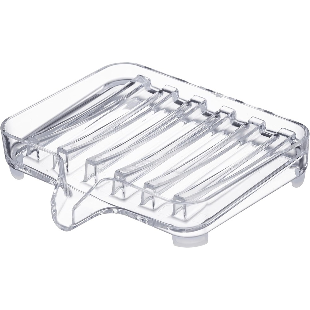 image:imageYAMAZAKI Home Veil SelfDraining Soap Tray Sink Counter Holder Dish AcrylicClear