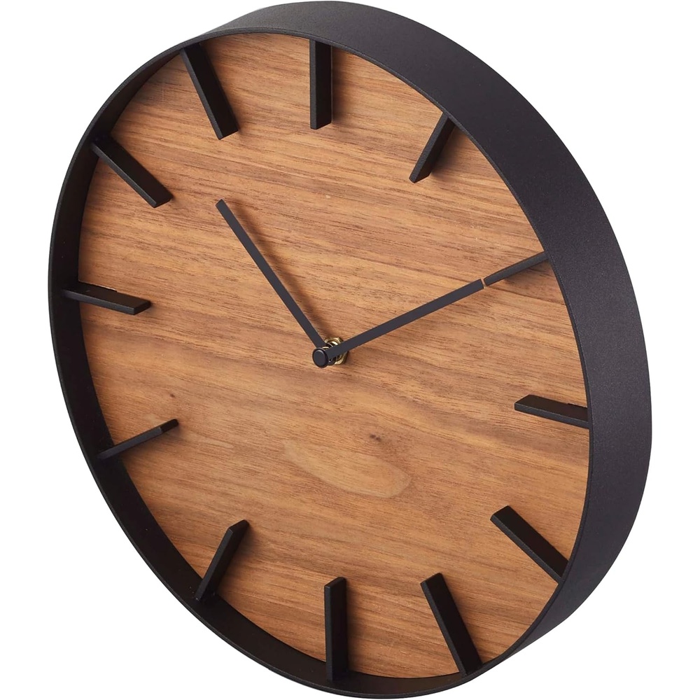 image:imageYAMAZAKI Home Wall Clock Modern Wood Home Decoration Steel Wood One Size AshWalnut