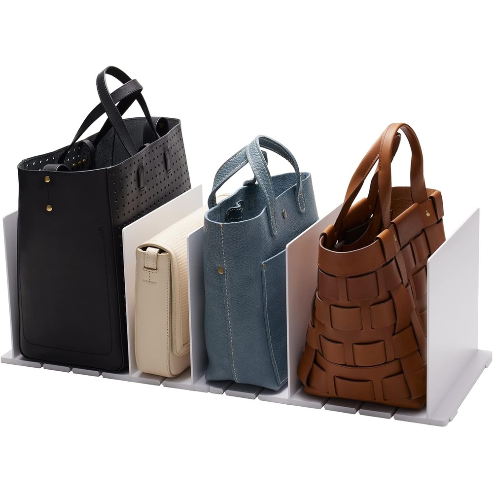 image:imageYAMAZAKI home 4956 Purse OrganizerBag Divider for Closet Shelf One Size WhiteWhite
