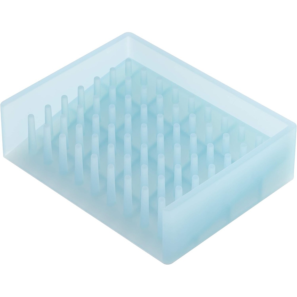 image:imageYamazaki Home Self Draining Soap Tray Floating Holder Dish for Sink Silicone No Assembly ReqBlue