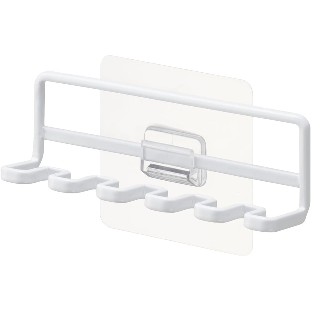 image:imageYamazaki Home Tower Self Adhesive Toothbrush Holder Caddy Wall Or Sink Mounted Electric Toothbrush Organizer SteelWhite