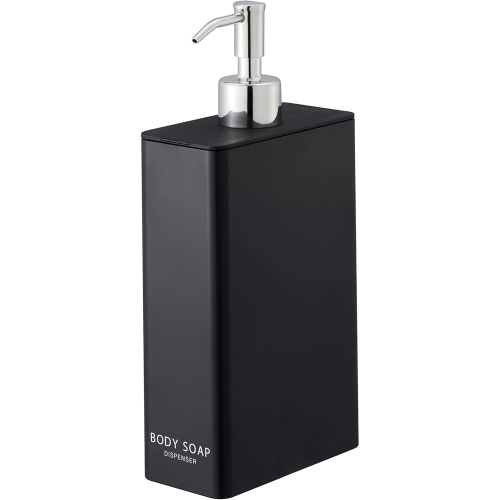 image:imageYamazaki Home Tower Shower Dispenser Contemporary Bottle Pump Conditioner Abs Plastic 24 Fluid Oz 700 MlBlack