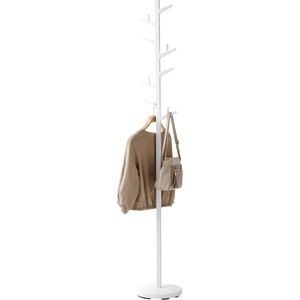 YAMAZAKI Home Branch Coat Rack Tree/Standing Coat and Hat Hanger, 69″ – Steel(White)
