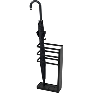 YAMAZAKI Home Layer Freestanding Umbrella Holder/Umbrella Stand For Umbrellas/Canes/Walking Sticks – Steel – Holds Umbrellas At Least 10.5″ Long(Black)