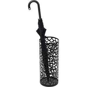 YAMAZAKI Home Nest Umbrella Stand – Storage for Umbrellas and Walking Canes – Round – Steel – Holds Up to 6 Umbrellas