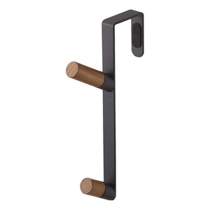 YAMAZAKI Home Over-The-Door Hook, Steel, Over-The-Door, No Assembly Req.(Black)