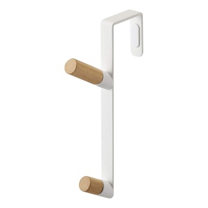 YAMAZAKI Home Over-The-Door Hook, Steel, Over-The-Door, No Assembly Req.(White)
