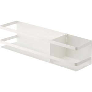 YAMAZAKI Home Plate Magnet Kitchen Storage Basket – Utensil Organizer, Magnetic Holder – Steel –