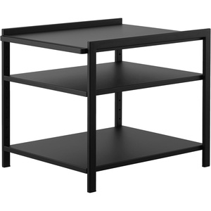 YAMAZAKI Home Tower Adjustable Steel Kitchen Storage Rack – Heavy-Duty Shelves for Hot Plates, Pans, and Pots, Versatile Under-Sink Or Cabinet Organizer, 14″ – Steel(Black)