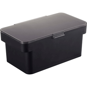 YAMAZAKI Home Tower Airtight Pet Food Storage Container – Cat And Dog Food Holder Bin With Transparent Lid And Handle – Medium – Polypropylene – 8 Lbs., 1.6 Gallons, 6 Quarts,White(Black)