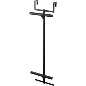 YAMAZAKI Home Tower Backpack Over The Door Hanger for Closet Or Bedroom, Two-Tiered Bookbag Metal Storage Rack, Easy Installation – Steel(Black)