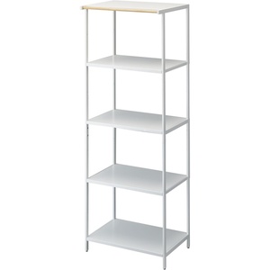 YAMAZAKI Home Tower Kitchen Appliance Storage Rack Metal Shelving Unit – Standing Organizer Heavy Duty Shelves – 67-Inch (Fridge), 67″ – Steel(White)