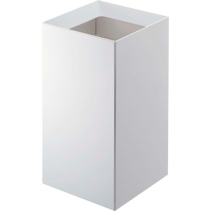 YAMAZAKI Home Tower Trash Can – Modern Garbage Waste Basket with Handle for Kitchen Bedroom Bathroom Office – Short – Abs Plastic – 2.4 Gallons, 9 Liters(White)