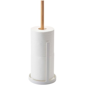 Yamazaki Home Toilet Paper Stocker, Holds 3 Toilet Paper Rolls, No Assembly Req, White, One Size(White)