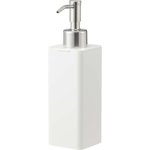 Yamazaki Home Tower Self Adhesive Kitchen Soap Dispener, Wall Or Sink Mounted Pump Dispenser for Hand Or Dish Soap – Abs Plastic(White)