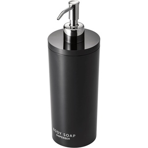 Yamazaki Home Tower Shower Dispenser – Contemporary Bottle Pump – Conditioner – Abs Plastic – 16.9 Fluid Oz., 500 Ml(Black)