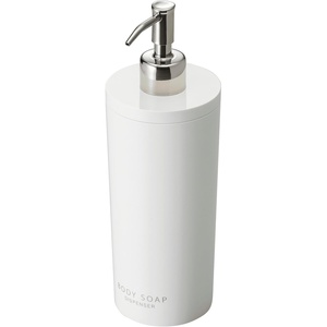 Yamazaki Home Tower Shower Dispenser – Contemporary Bottle Pump – Conditioner – Abs Plastic – 16.9 Fluid Oz., 500 Ml(White)