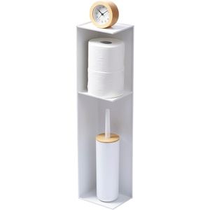 Yamazaki Home Tower Slim Bathroom Storage, Toilet Paper Stocker – Steel -(White)