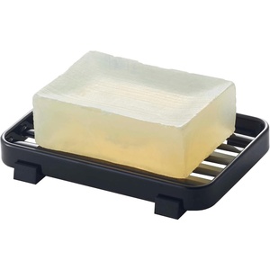 Yamazaki Home Tower Soap Tray – Steel Holder Dish for Sink – Steel(Black)