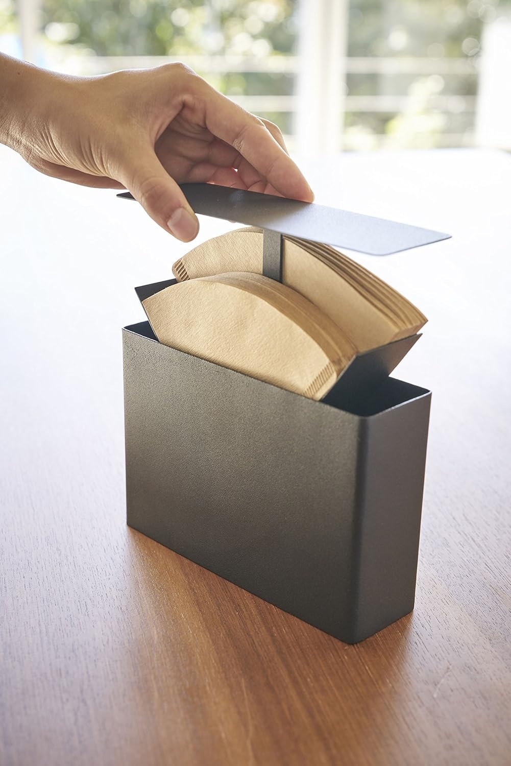 image:imageCoffee Filter Case Size 02 Kitchen Storage Holder ContainerBlack