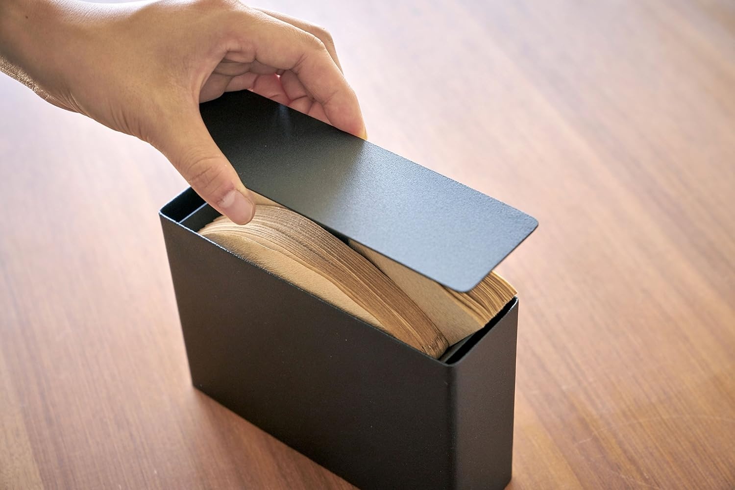 image:imageCoffee Filter Case Size 02 Kitchen Storage Holder ContainerBlack