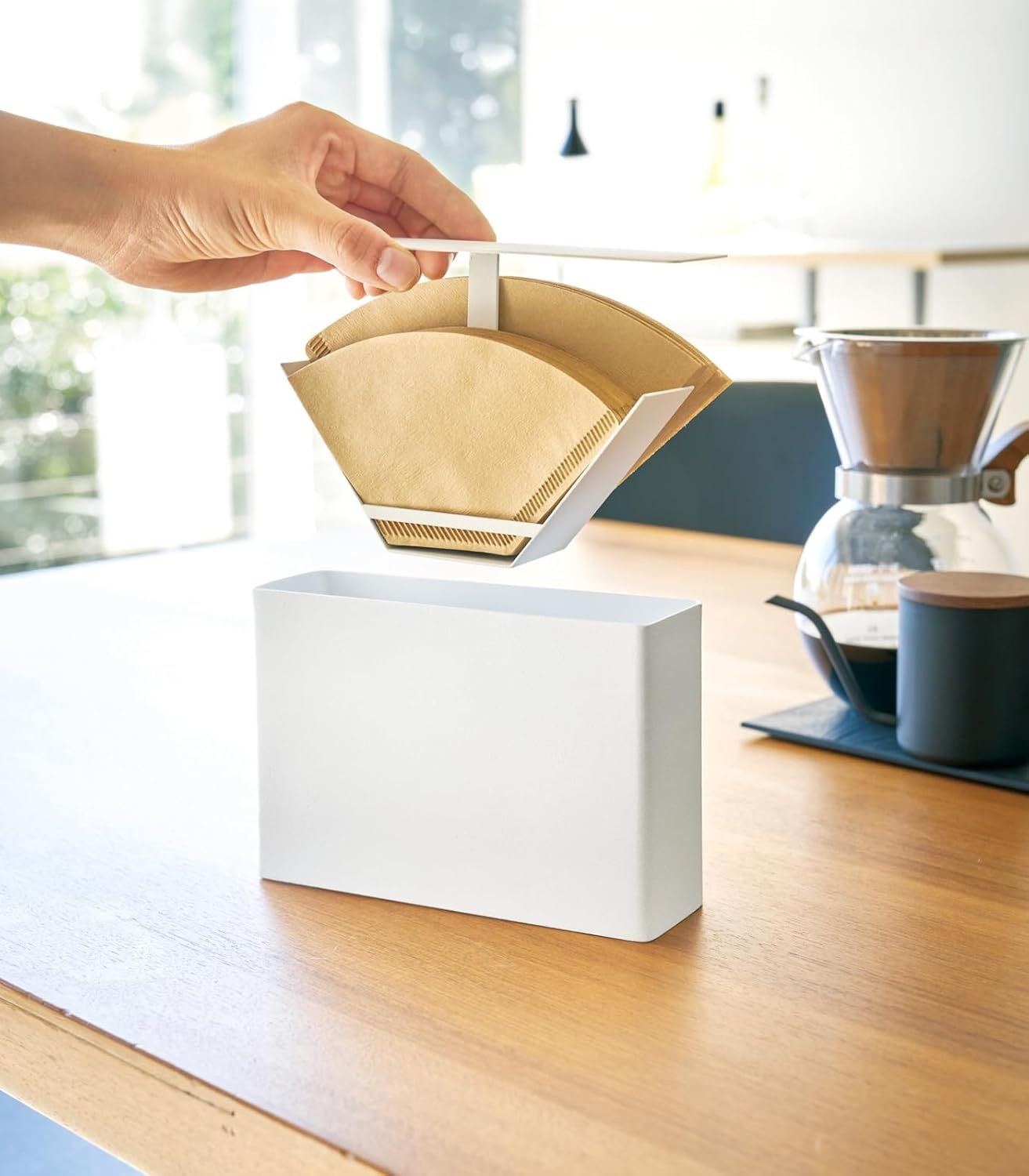 image:imageCoffee Filter Case Size 02 Kitchen Storage Holder ContainerWhite