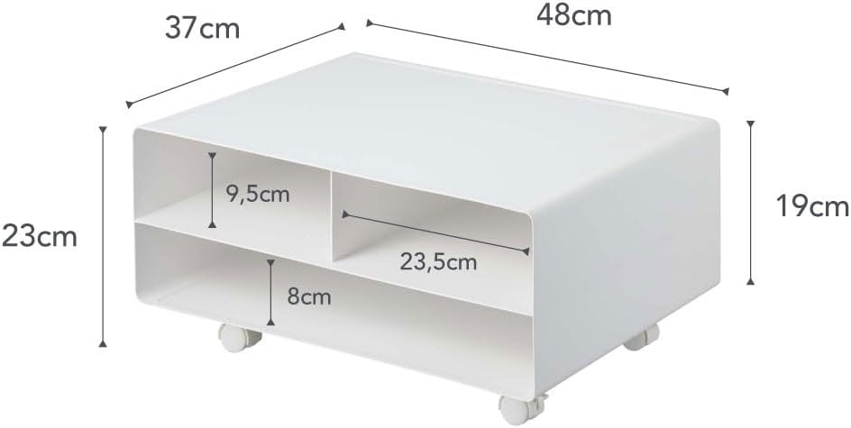 image:imageYAMAZAKI Home Desktop Printer Stand Computer Accessory Office Organizer Steel One Size WhiteWhite