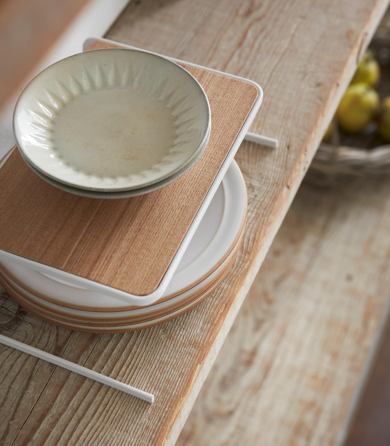 image:imageYAMAZAKI Home Dish Riser Kitchen Cabinet Shelf and Organizer No Assembly ReqSmall