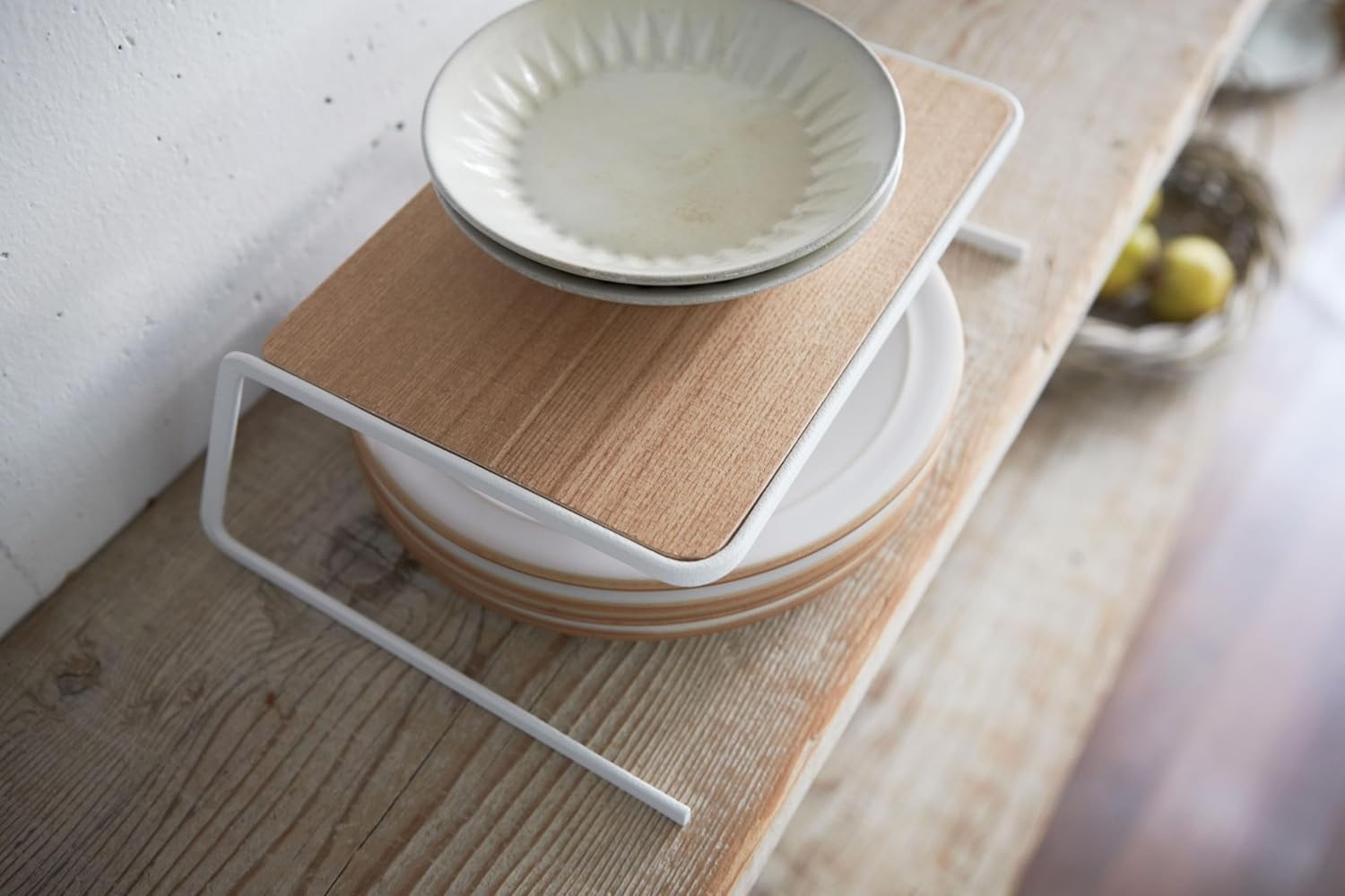image:imageYAMAZAKI Home Dish Riser Kitchen Cabinet Shelf and Organizer No Assembly ReqSmall