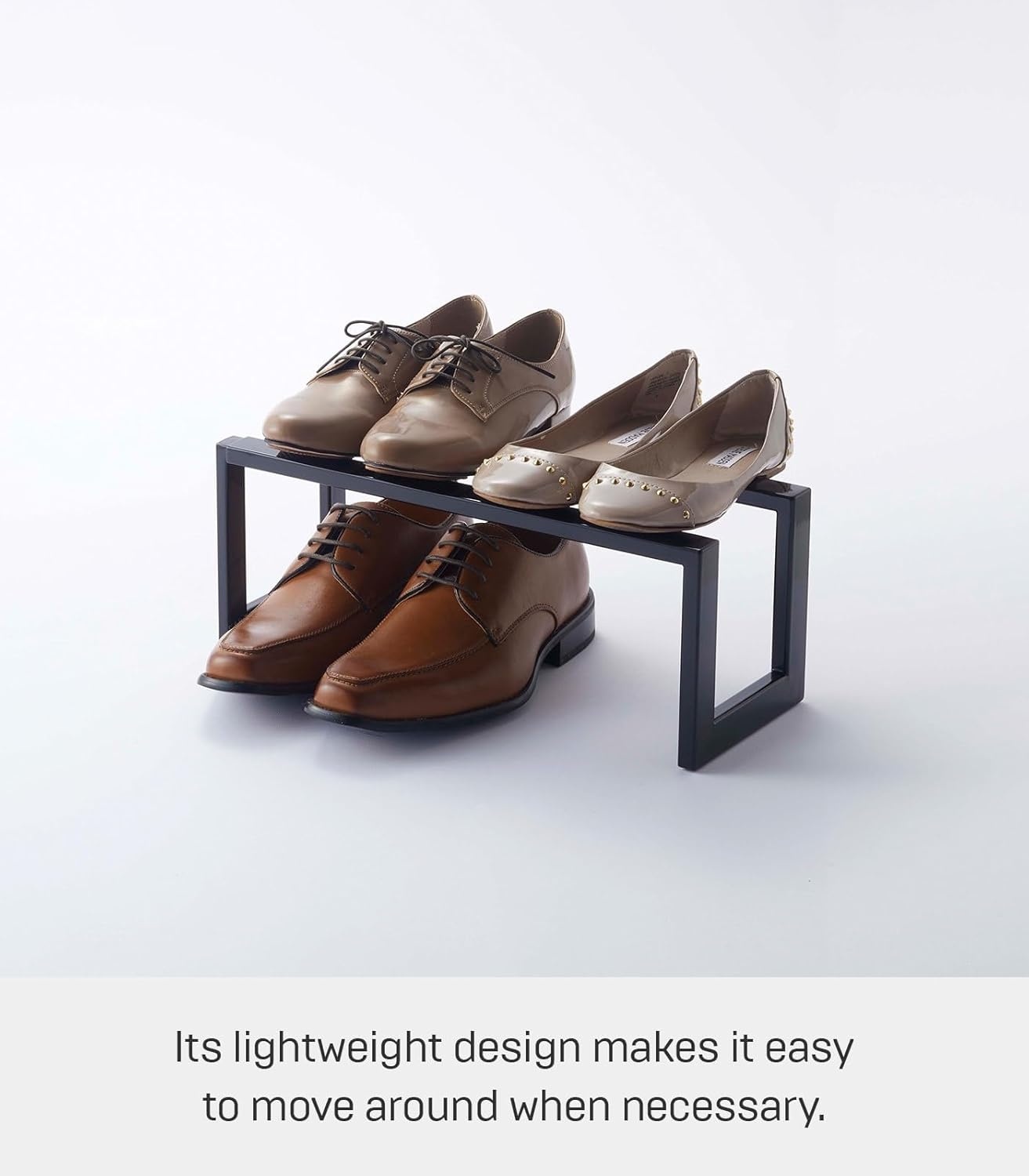 image:imageYAMAZAKI Home Expanding Shoe Rack Metal Adjustable Steel One Size WhiteBlack