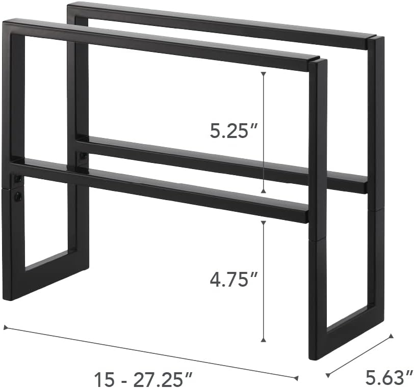 image:imageYAMAZAKI Home Expanding Shoe Rack Metal Adjustable Steel One Size WhiteBlack