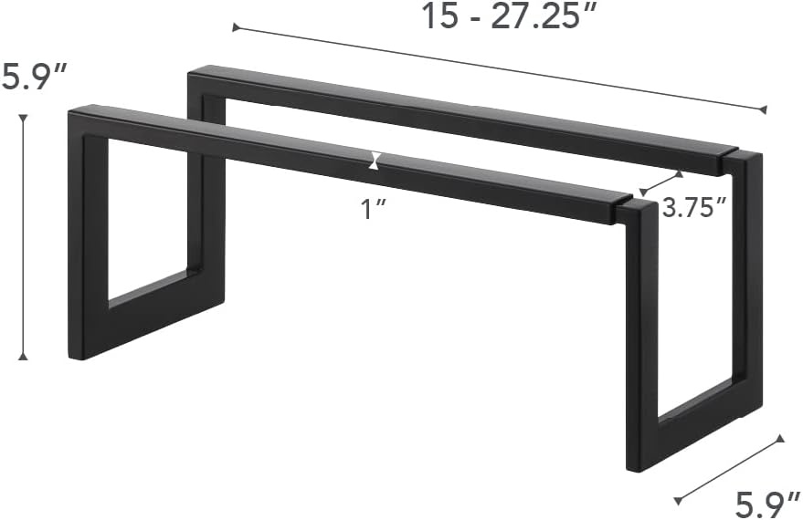 image:imageYAMAZAKI Home Expanding Shoe Rack Metal Adjustable Steel One Size WhiteBlack