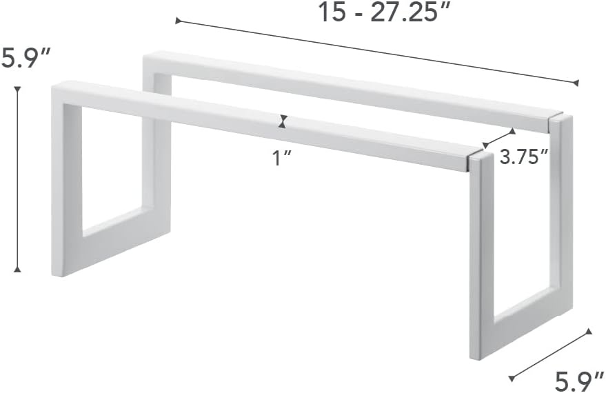image:imageYAMAZAKI Home Expanding Shoe Rack Metal Adjustable Steel One Size WhiteWhite
