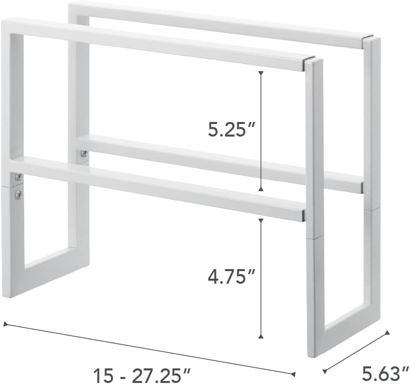 image:imageYAMAZAKI Home Expanding Shoe Rack Metal Adjustable Steel One Size WhiteWhite