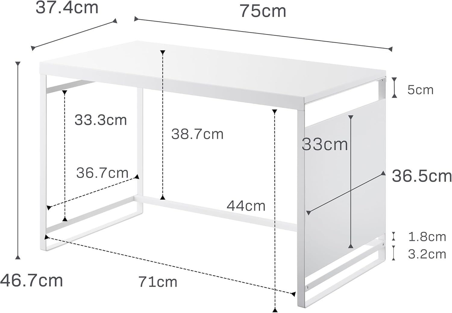 image:imageYAMAZAKI Home Kitchen Appliance Rack Microwave Stand With Steel Side Panel Adjustable Shelves Hooks amp Storage For Countertops Small Kitchen Organizer Modern Minimal Design SteelWhite