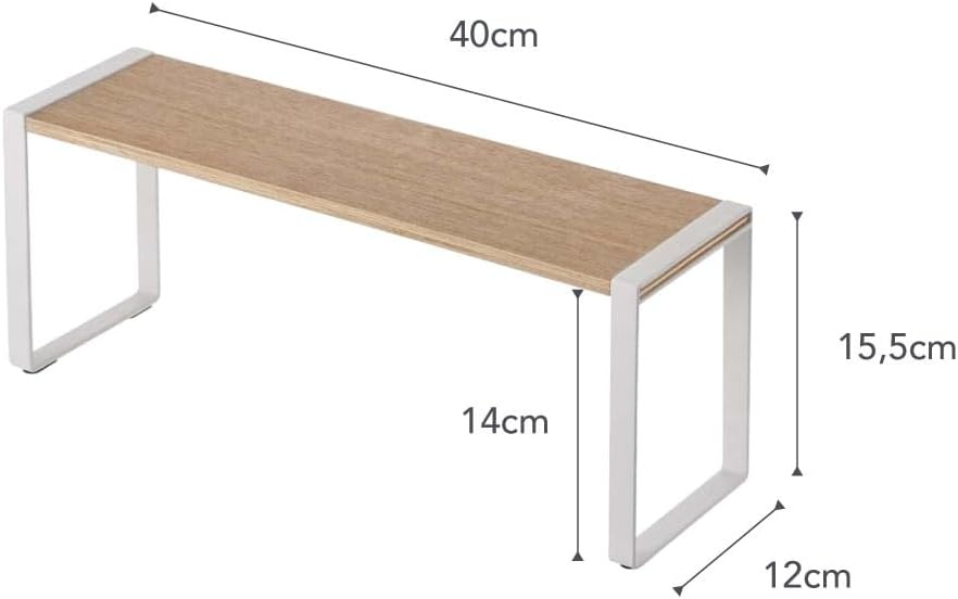 image:imageYAMAZAKI Home Kitchen Rack Counter Storage Shelf Organizer Steel WoodWhiteKitchen Rack Wide