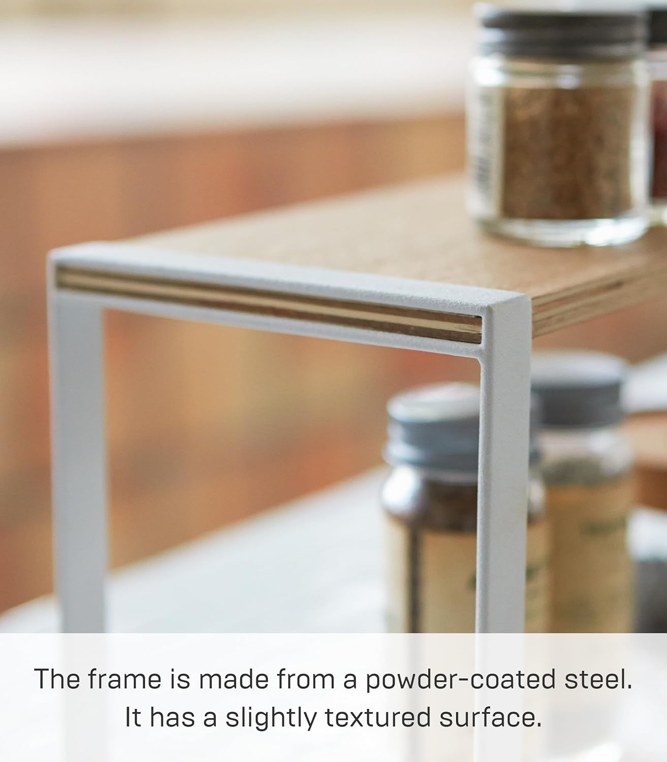 image:imageYAMAZAKI Home Kitchen Rack Counter Storage Shelf Organizer Steel WoodWhiteKitchen Rack Wide