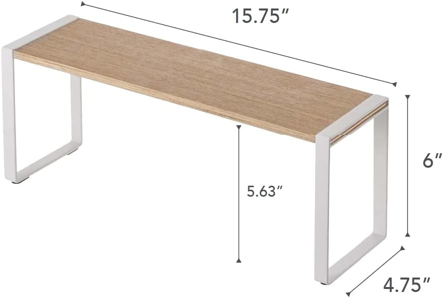 image:imageYAMAZAKI Home Kitchen Rack Counter Storage Shelf Organizer Steel WoodWhiteKitchen Rack Wide