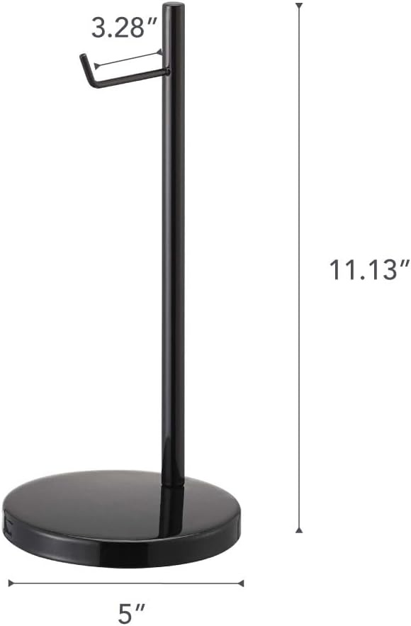 image:imageYAMAZAKI Home Office Desk Headphone Stand Headset Holder Round Base Round SteelBlack