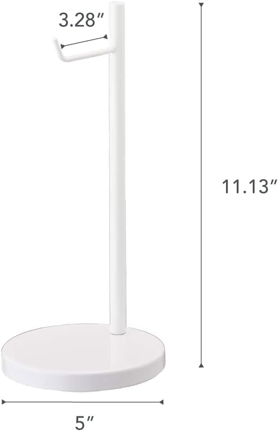 image:imageYAMAZAKI Home Office Desk Headphone Stand Headset Holder Round Base Round SteelWhite