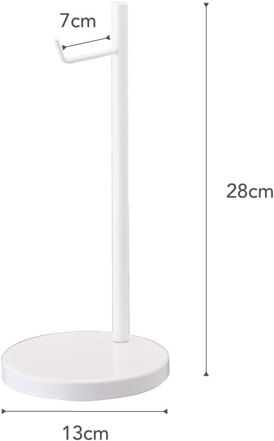 image:imageYAMAZAKI Home Office Desk Headphone Stand Headset Holder Round Base Round SteelWhite