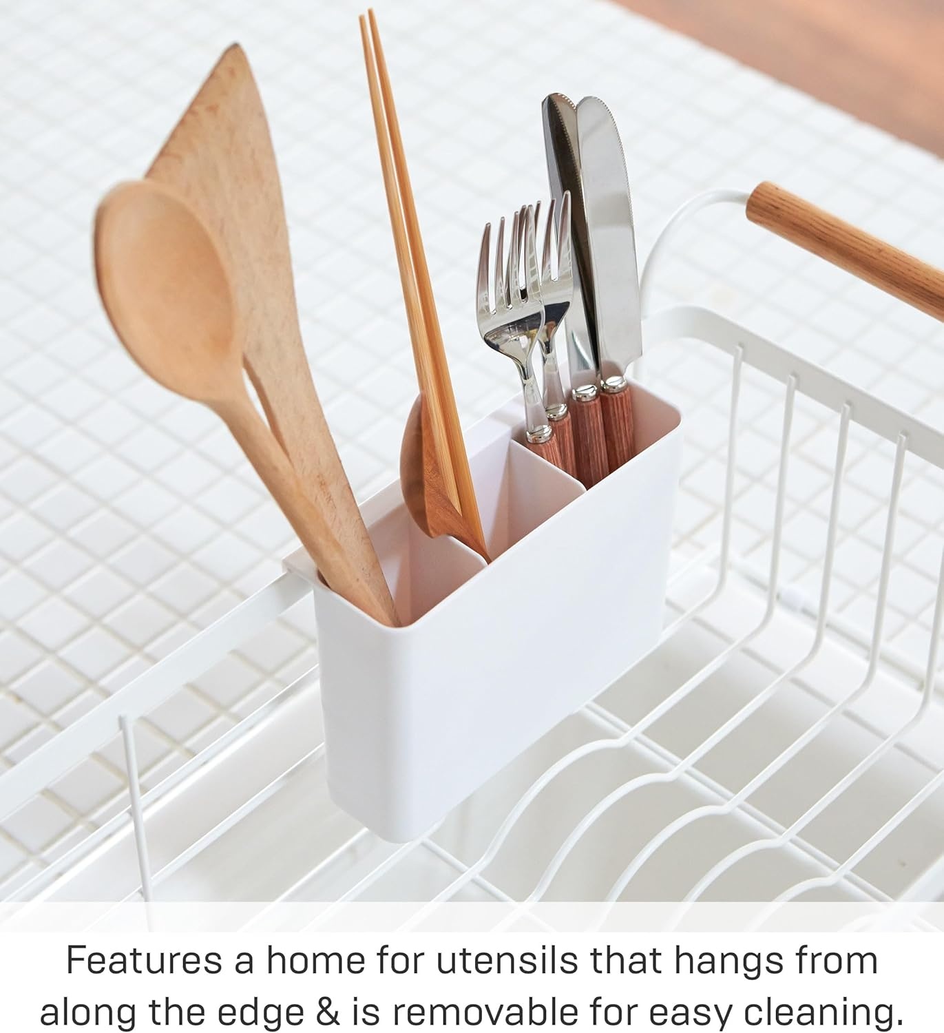 image:imageYAMAZAKI Home OverTheSink Dish Drainer Rack Expandable Kitchen Drying Organizer Holder No Assembly ReqWhite