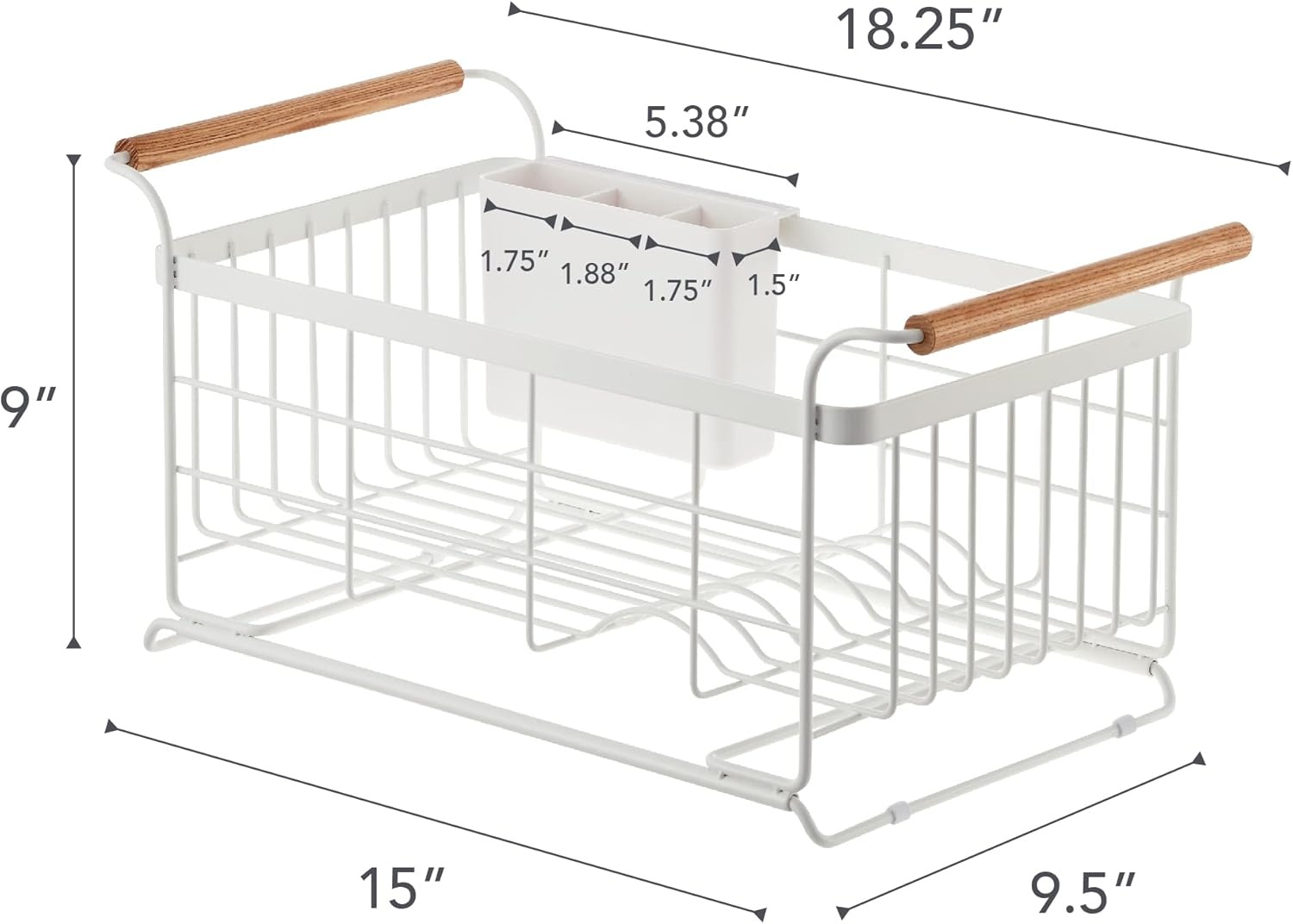 image:imageYAMAZAKI Home OverTheSink Dish Drainer Rack Expandable Kitchen Drying Organizer Holder No Assembly ReqWhite
