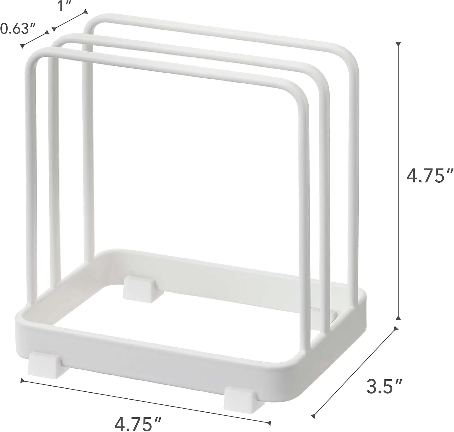 image:imageYAMAZAKI Home Plate Cutting Board Stand Kitchen Storage Rack Holder Organizer SteelWhite