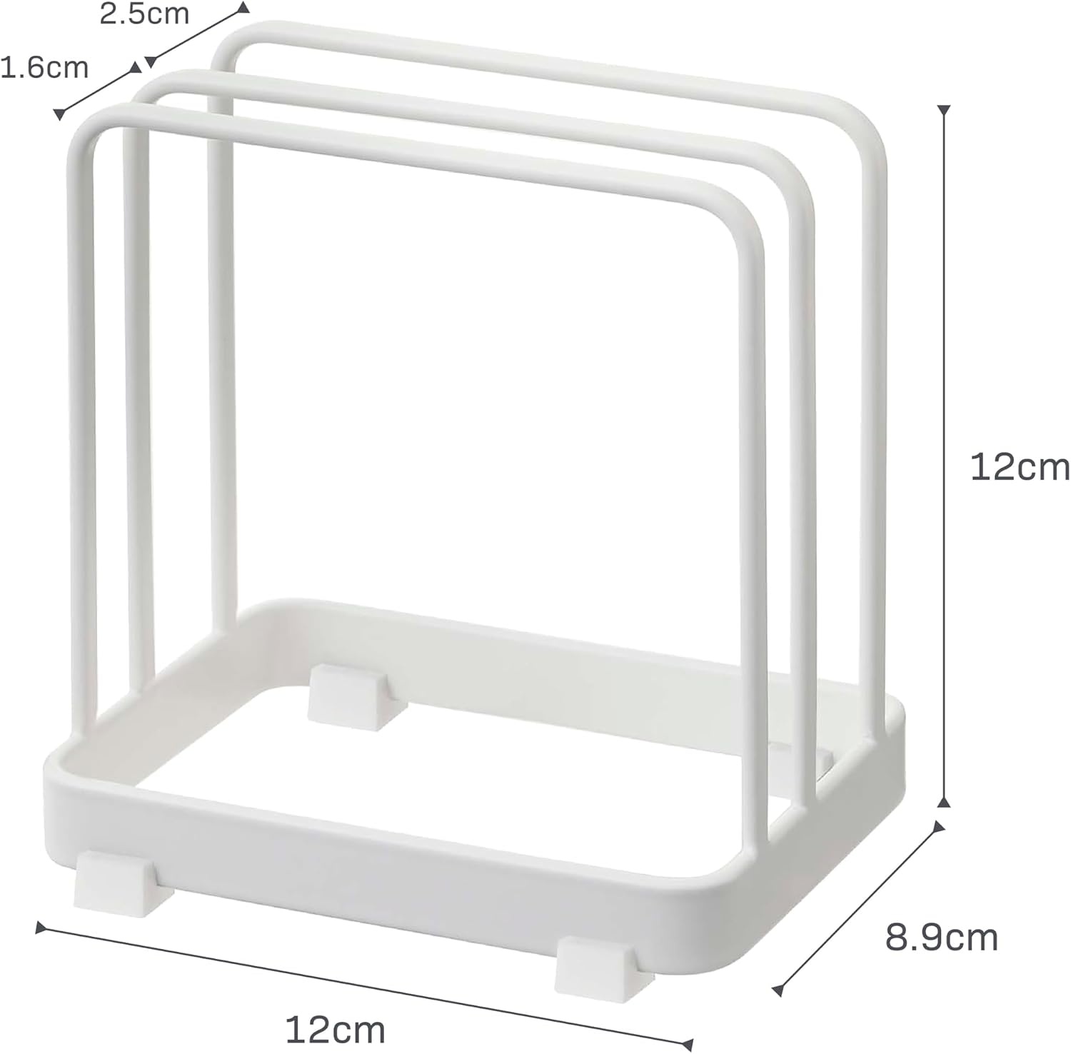 image:imageYAMAZAKI Home Plate Cutting Board Stand Kitchen Storage Rack Holder Organizer SteelWhite