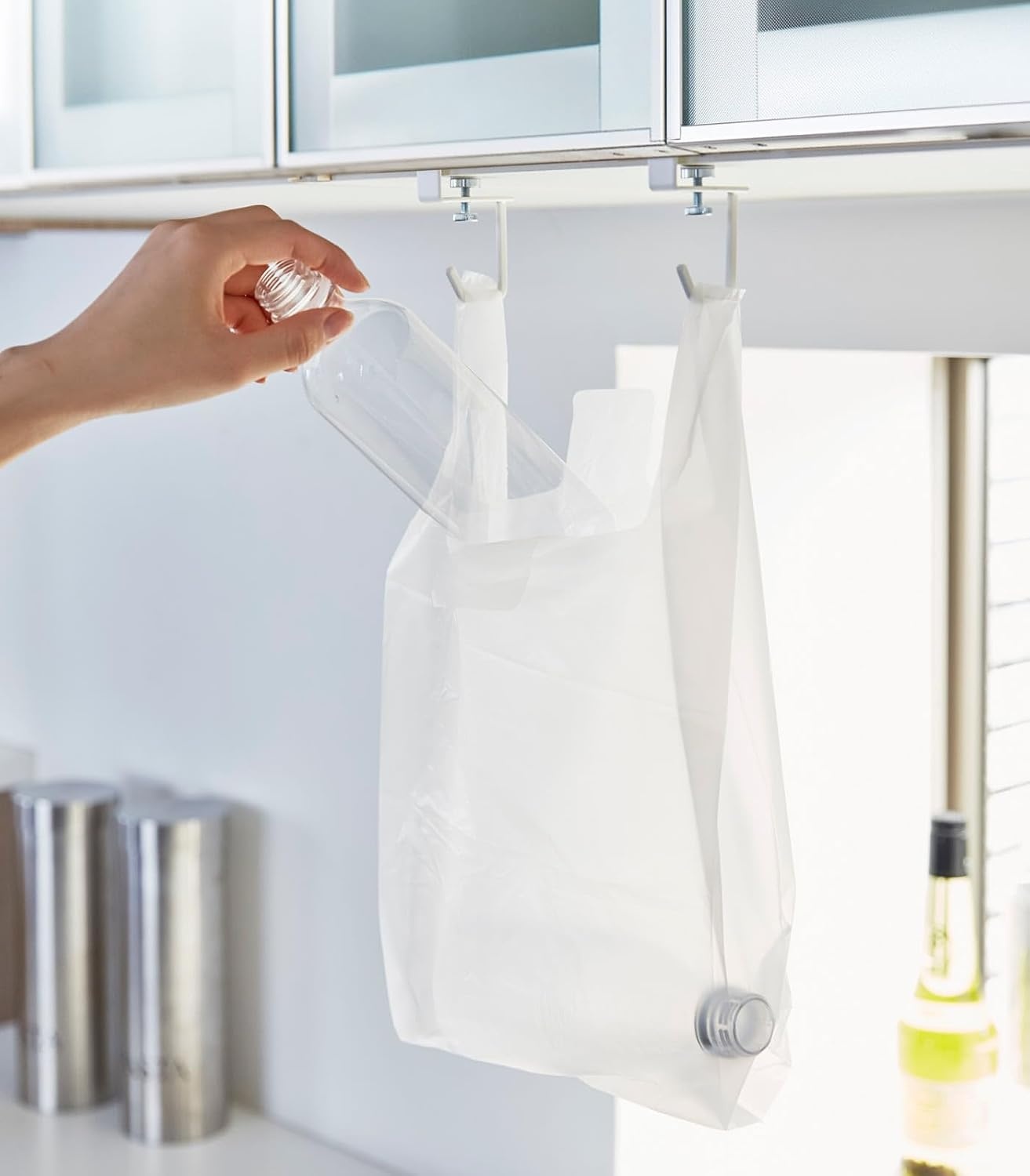 image:imageYAMAZAKI Home Plate Under Shelf Hanger Set of 2 Multipurpose Hanging Storage Organizer SteelWhite
