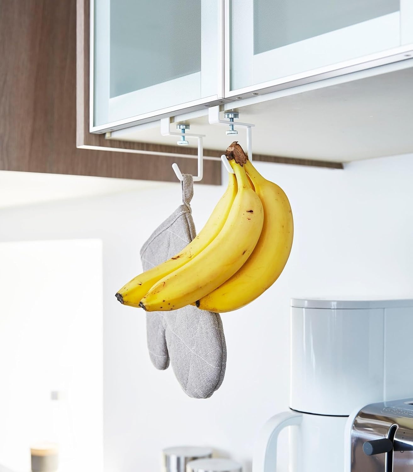 image:imageYAMAZAKI Home Plate Under Shelf Hanger Set of 2 Multipurpose Hanging Storage Organizer SteelWhite